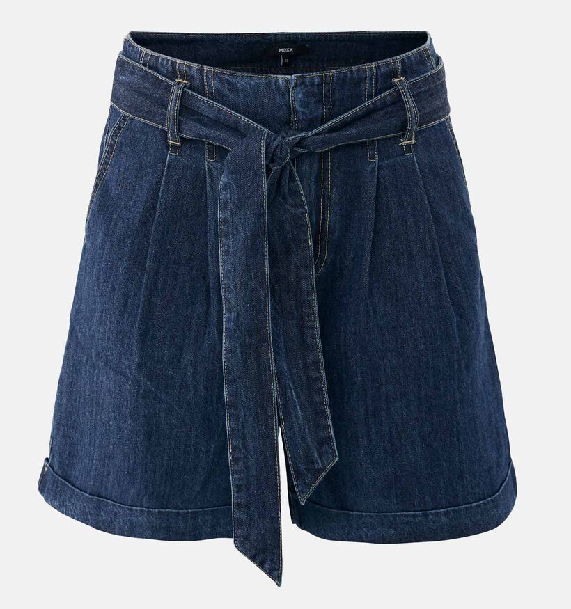 Mexx Paperbag Denim Donkerblauwe Short voor dames (368588)