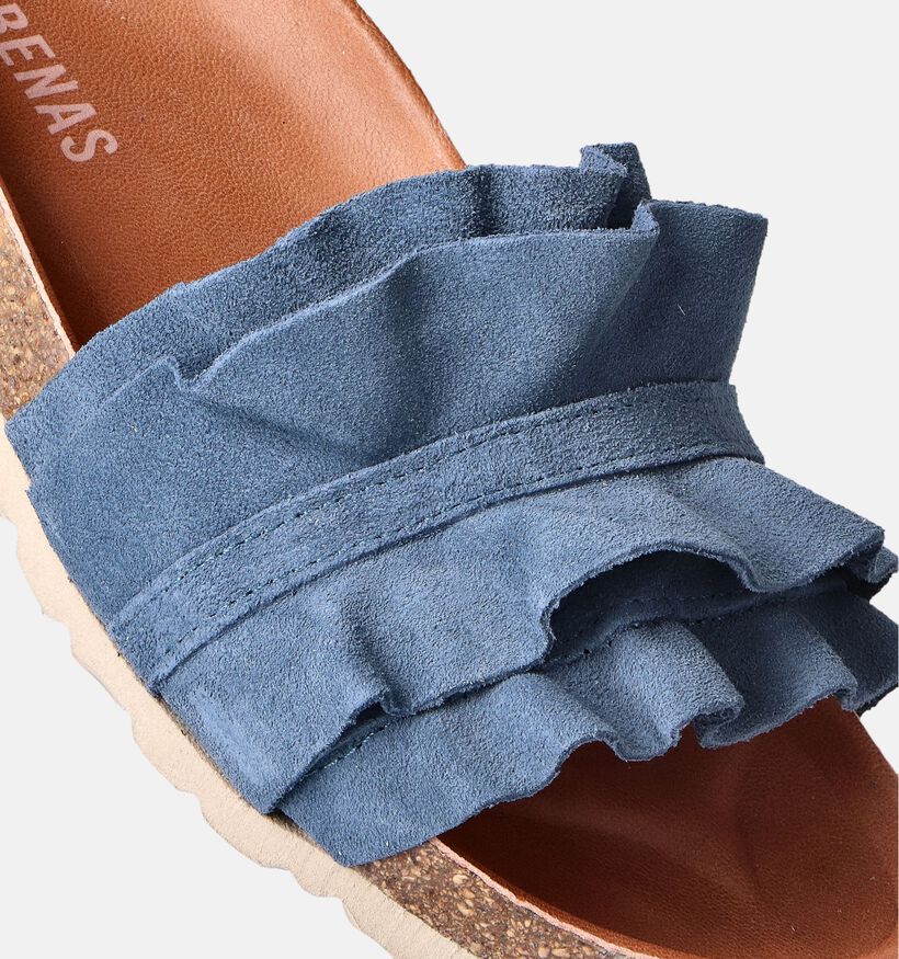 Verbenas Rocio Nu-pieds plates en Bleu pour femmes (357418)