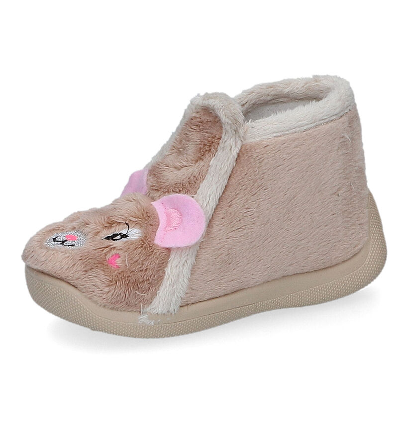 Milo & Mila Pantoufles fermées en Beige pour filles (318161)