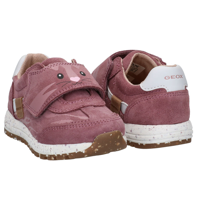 Geox Alben Roze Velcroschoenen in daim (284081)