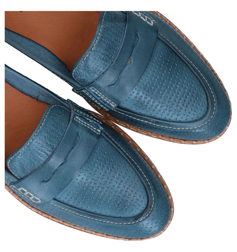 Pikolinos Merida Blauwe Loafers in leer (289276)