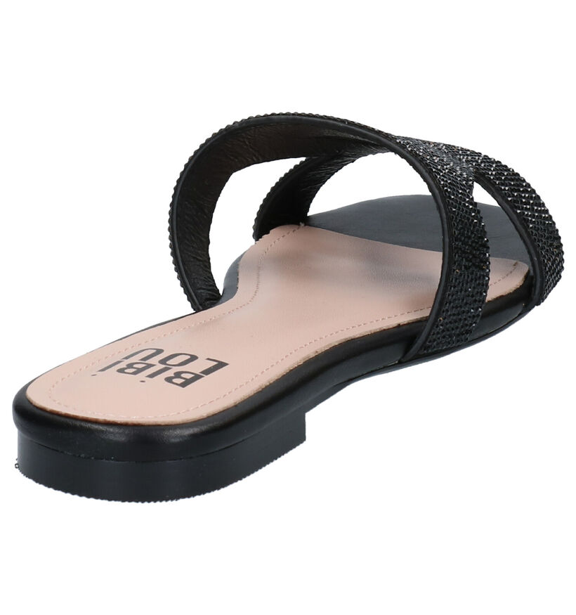 Bibi Lou Nu-pieds plates en Noir en simili cuir (274760)