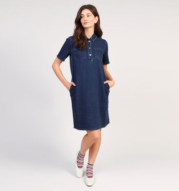 Korte jurk blauw