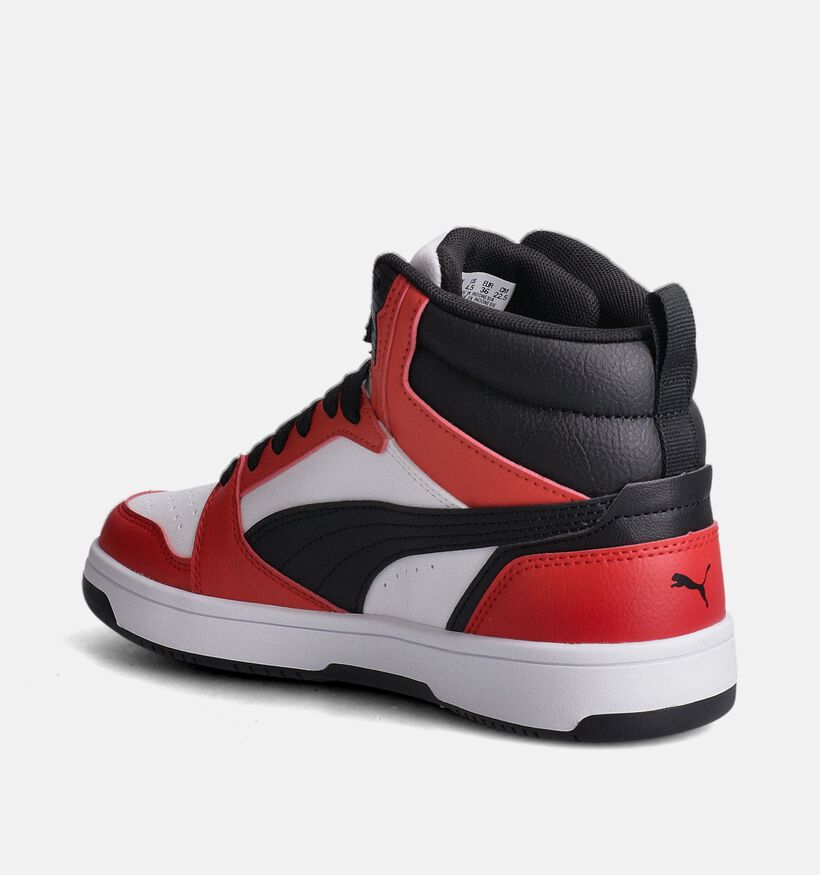 Puma Rebound Baskets montantes en Blanc pour filles, garçons (359217) - pour semelles orthopédiques