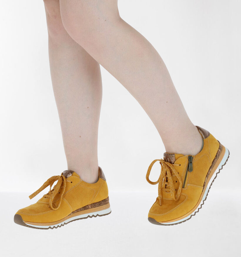 Marco Tozzi Chaussures à lacets en Jaune en simili cuir (277613)