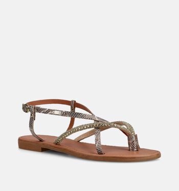 Scapa Sandales Or/Marron/Argent