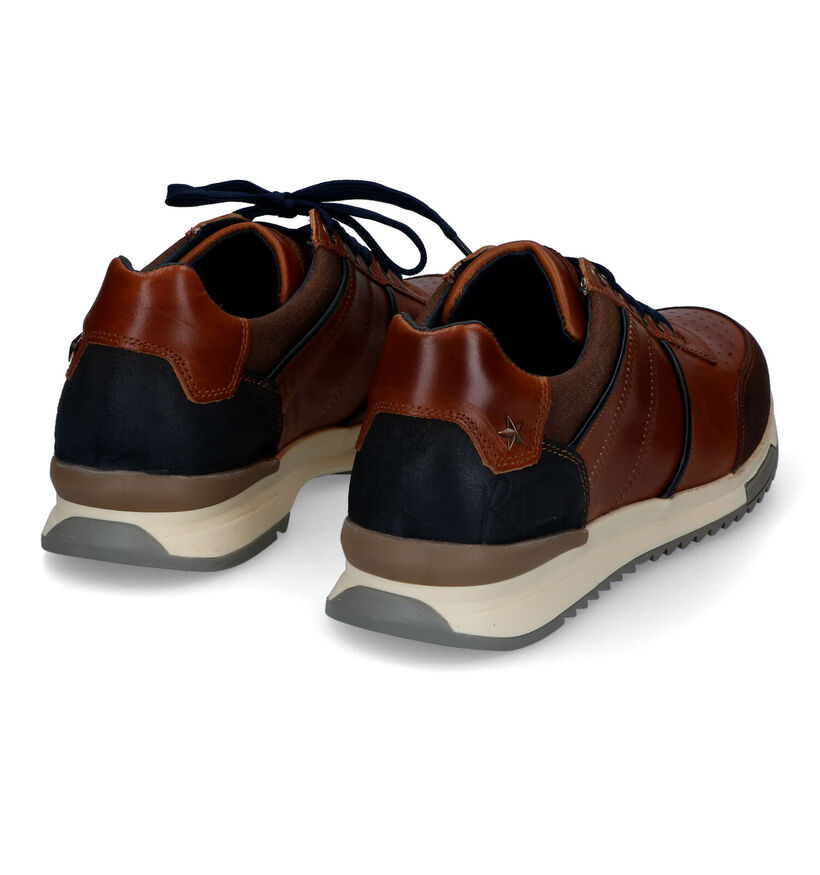 Bullboxer Chaussures à lacets en Cognac pour hommes (324232) - pour semelles orthopédiques