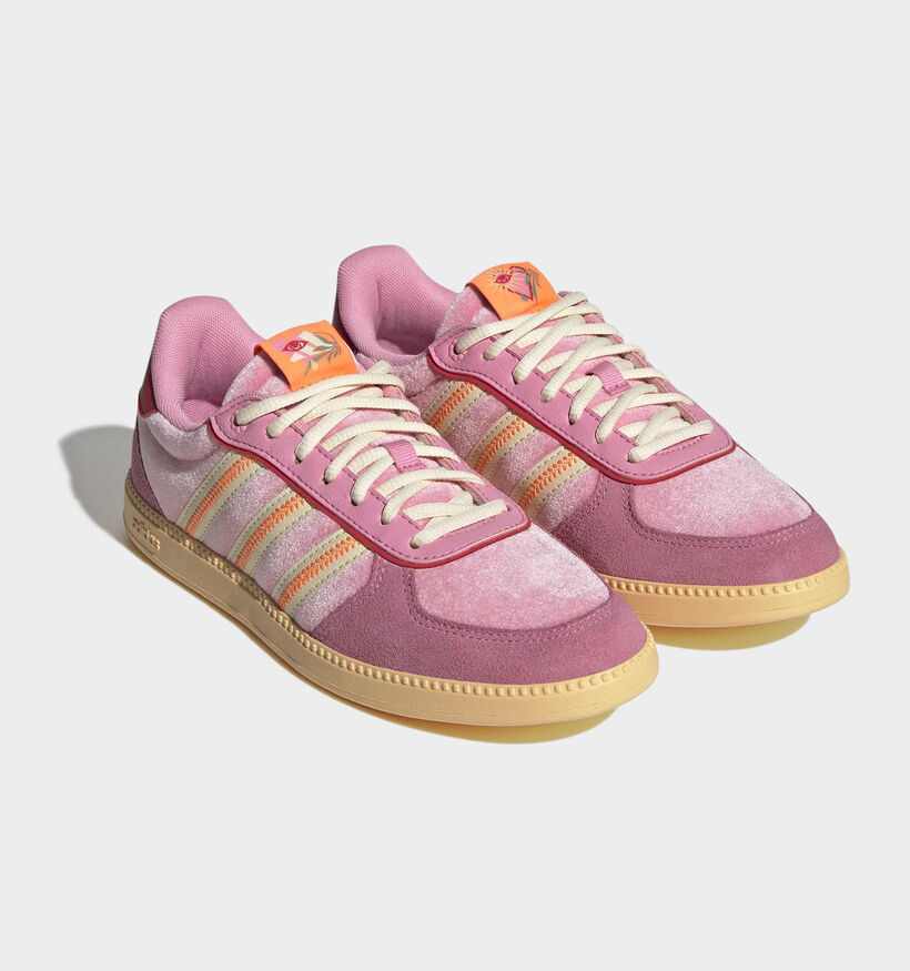 adidas Breaknet Sleek Baskets en Rose/Jaune pour femmes (366711)