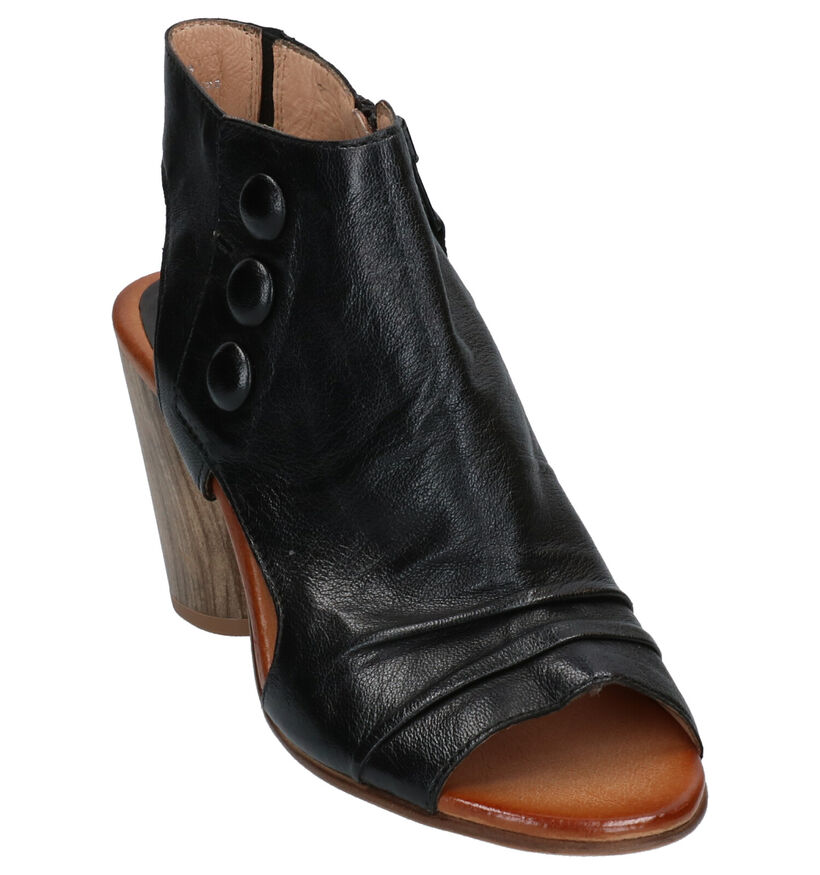 Miz Mooz Bella Sandales en Noir en cuir (272537)