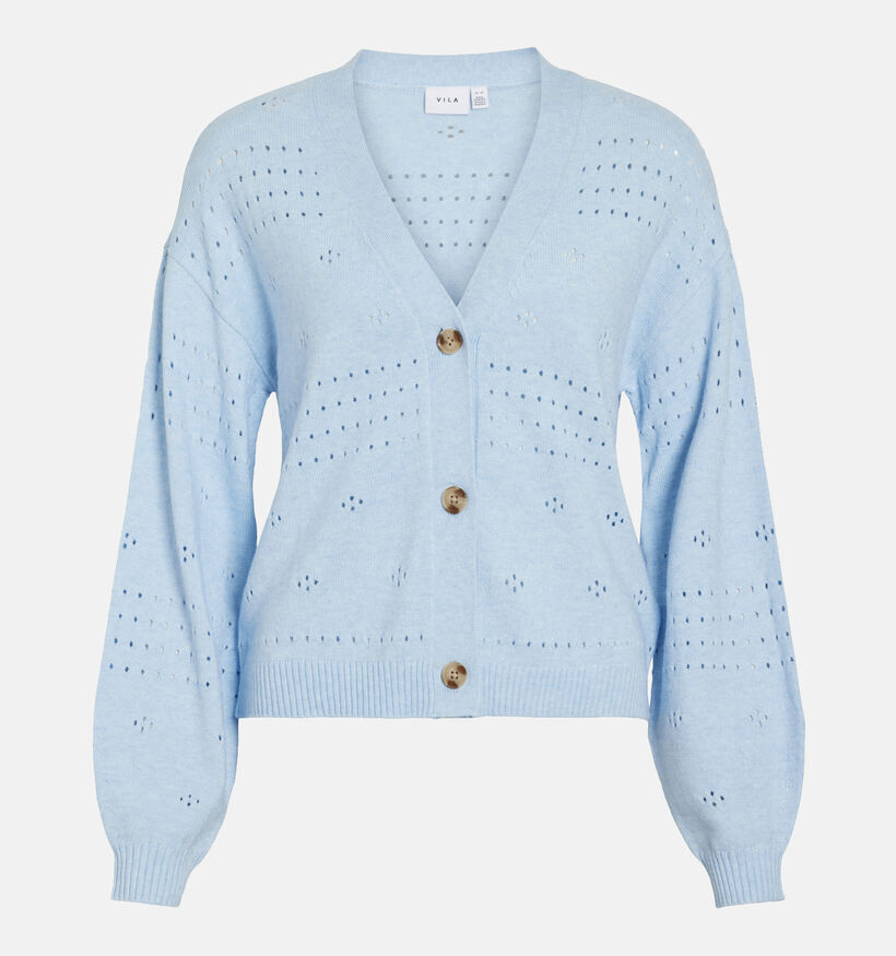 Vila Ril Cardigan avec boutons en Bleu pour femmes (351757)