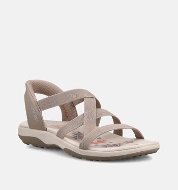 Skechers Hands Free Slip-ins Sandalen Taupe/Blauw/Groen