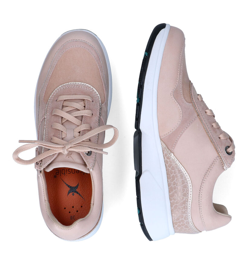 Xsensible Stretchwalker Lima Roze Veterschoenen in leer (308347)