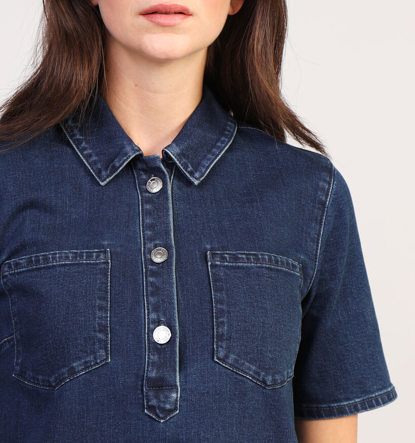 comma Blauwe Korte jeansjurk voor dames (354763)