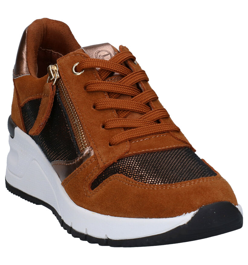 Tamaris Cognac Sneakers in kunstleer (277332)