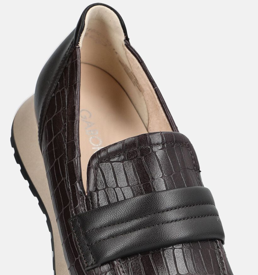 Gabor Chaussures plates en Rouge fonc&eacute; pour femmes (376963) - pour semelles orthop&eacute;diques