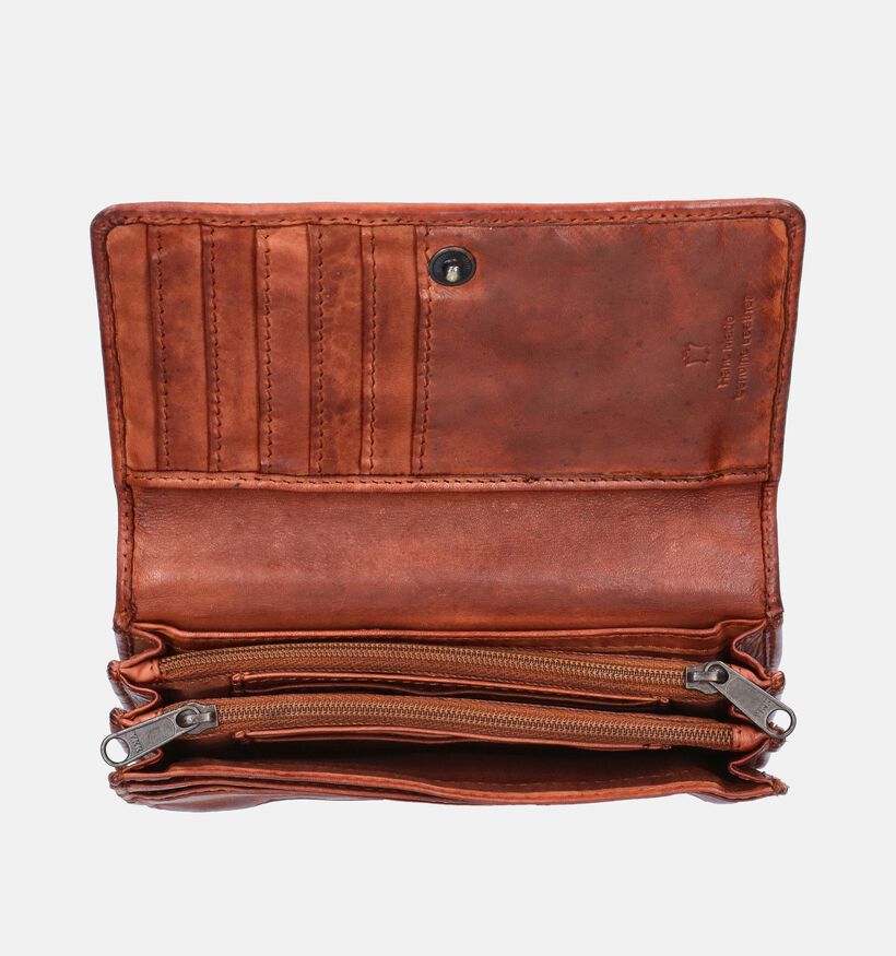 Bear Design Cognac Portemonnee met Rits voor dames (382120)