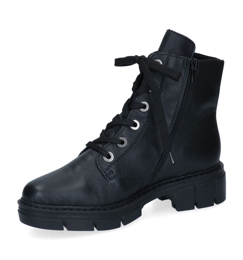 Rieker Zwarte Boots in leer (299389)