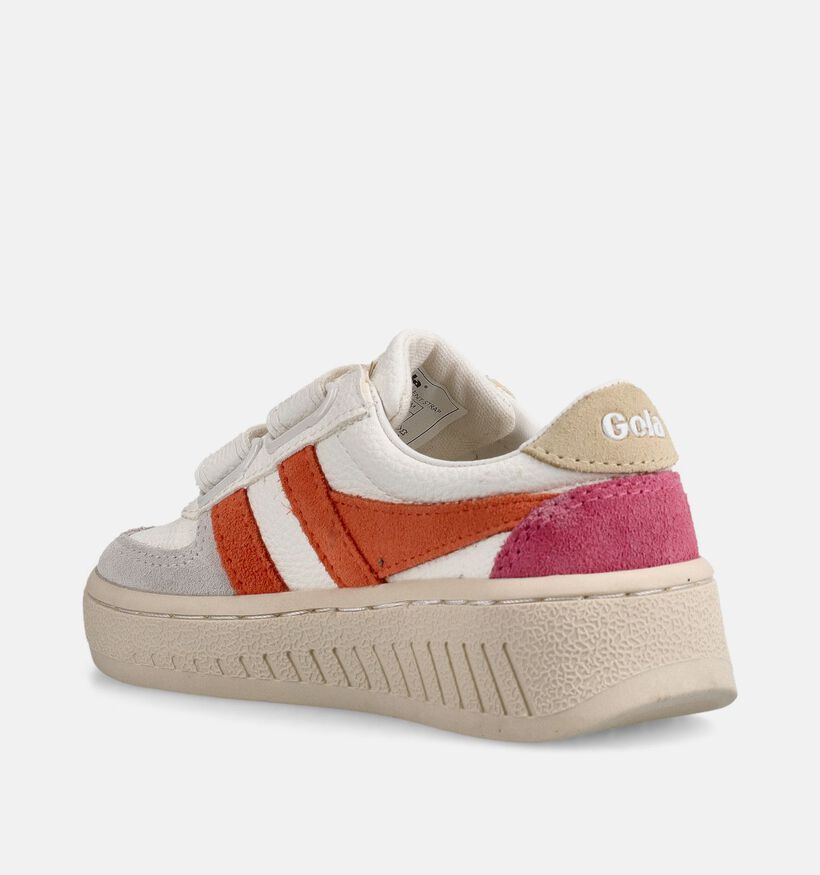 Gola Grandslam Trident Strap Witte Sneakers voor meisjes (368509) - geschikt voor steunzolen