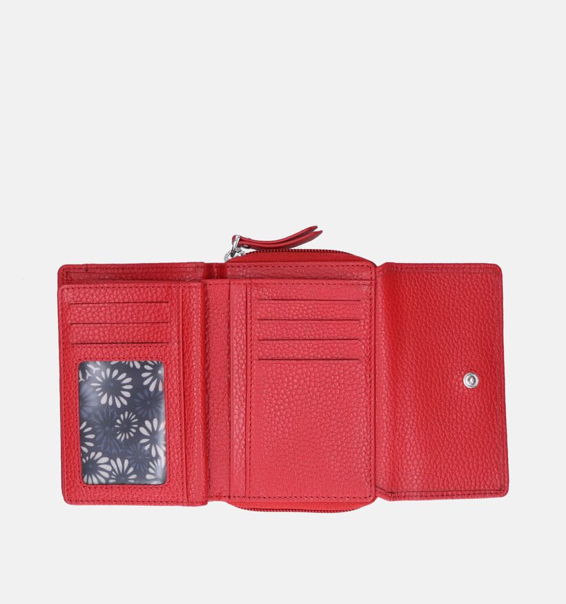 Euro-Leather Porte-monnaie zippé en Rouge pour femmes (343460)