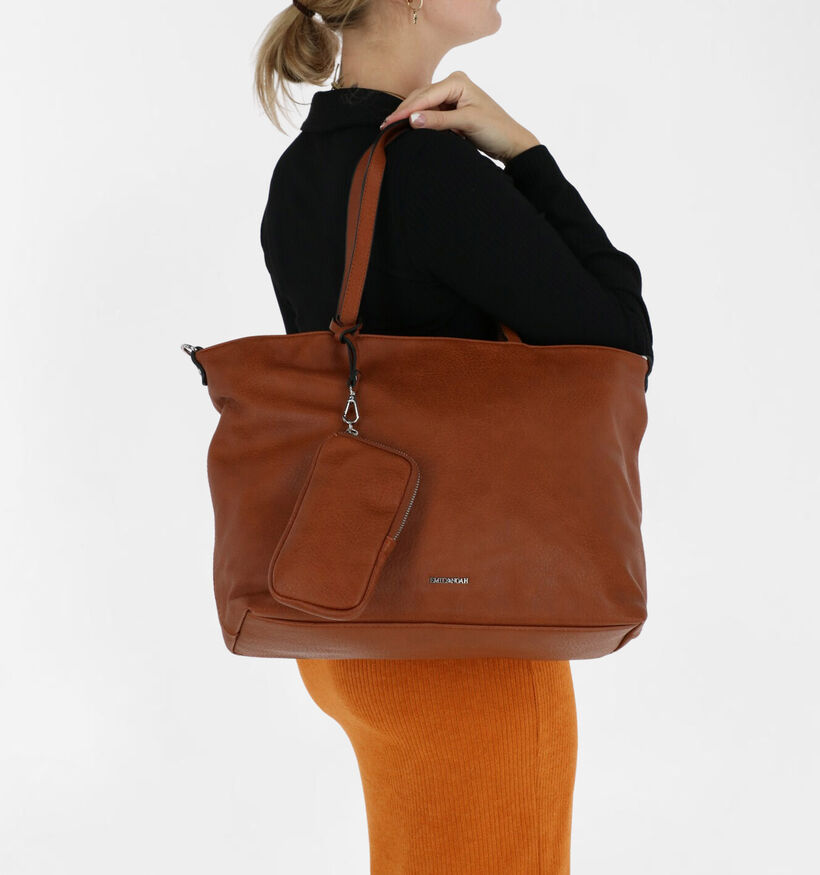 Emily & Noah Bruine Bag in bag Shopper in kunstleer (282180)