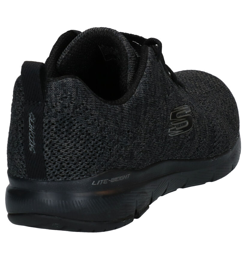 Skechers Flex Appeal Baskets en Noir en textile (293949)