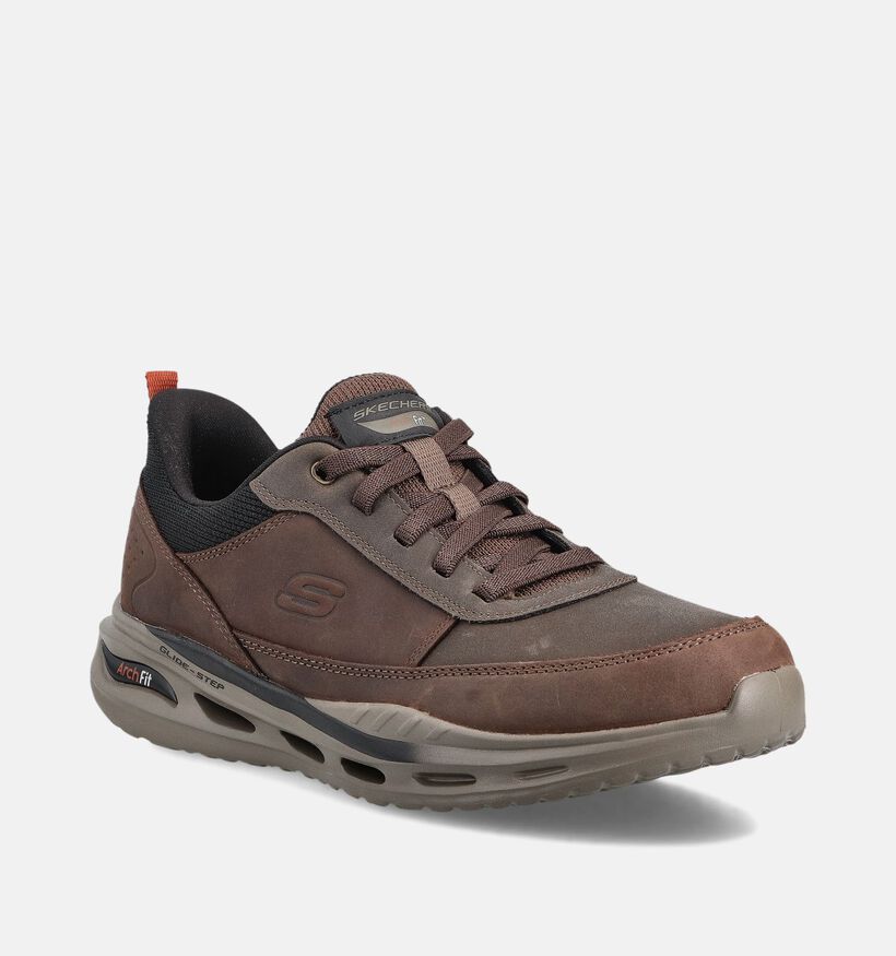 Skechers Arch Fit Orvan Moxley Baskets en Marron pour hommes (360867)