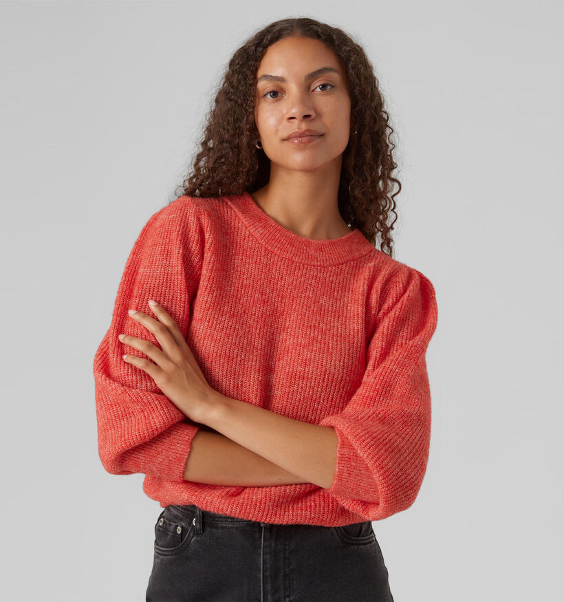 Vero Moda Vigga Pull en Rouge pour femmes (335305)