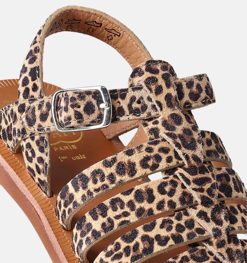 Pom d'Api Plagette Strap Sandales en Brun pour filles (354613)