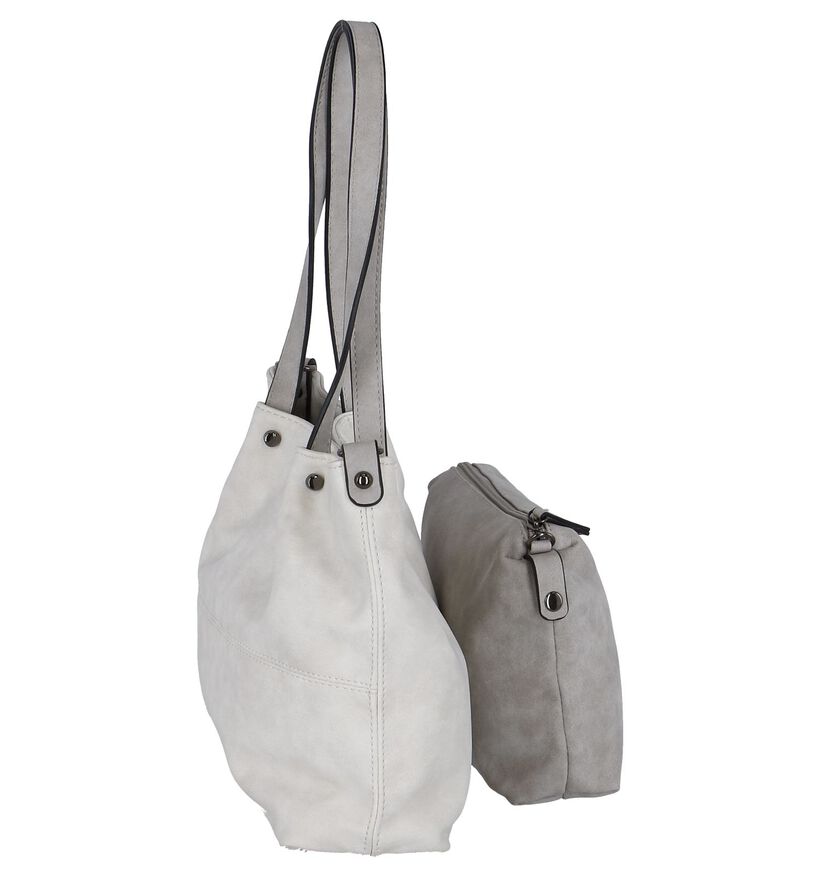 Emily & Noah Grijze Bag in bag Schoudertas in kunstleer (282172)