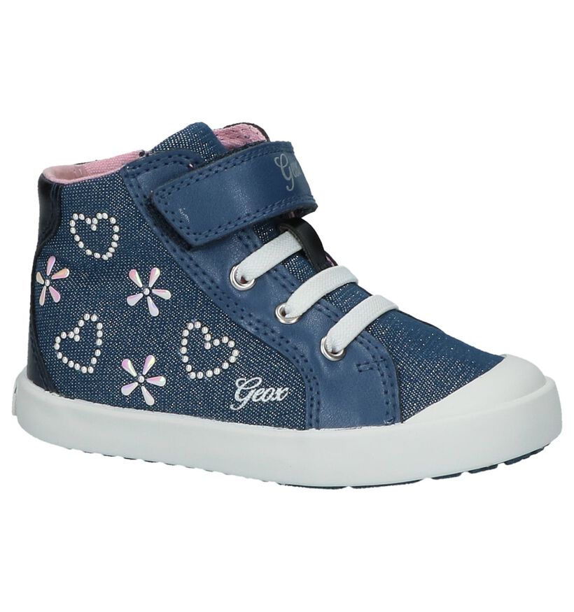 Geox Chaussures hautes en Bleu en textile (210511)