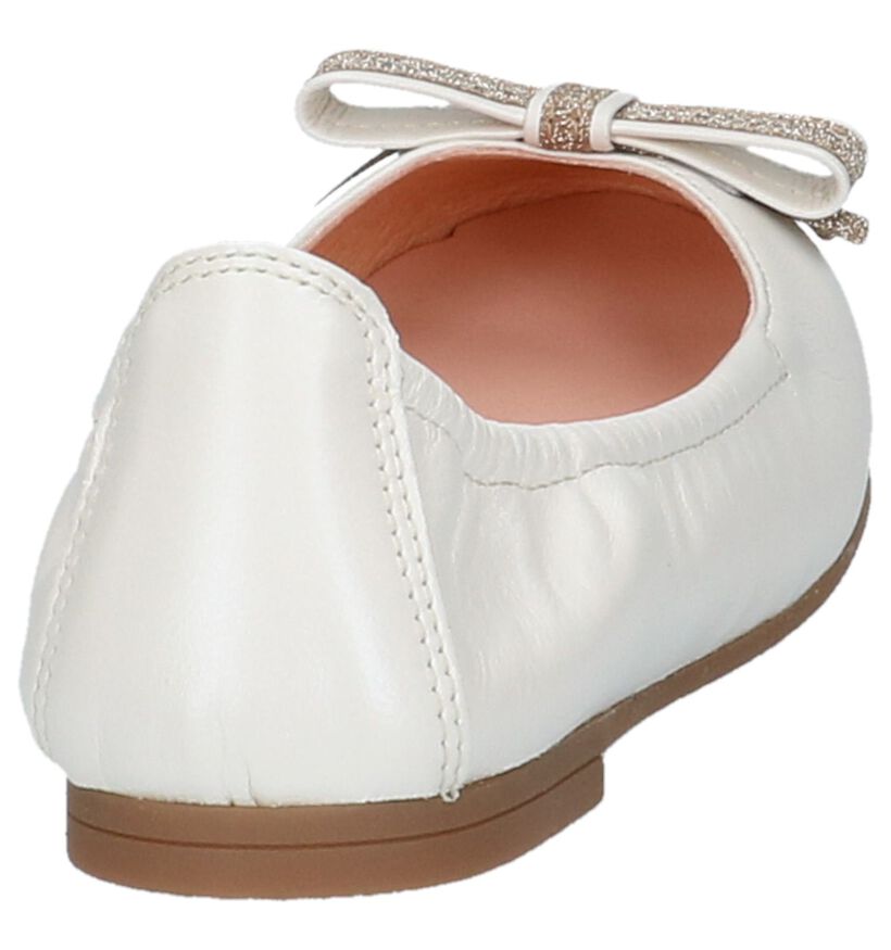 Lichtbeige Unisa Ballerina's in leer (217296)