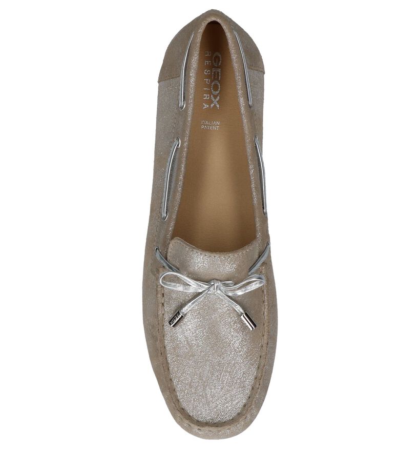 Geox Zwarte Metallic Mocassins in nubuck (220171)
