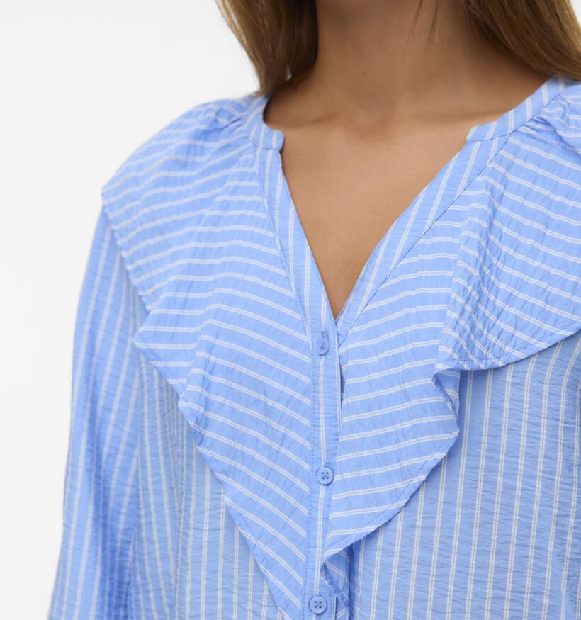 Vero Moda Kaja Frill Blauwe Blouse voor dames (367145)