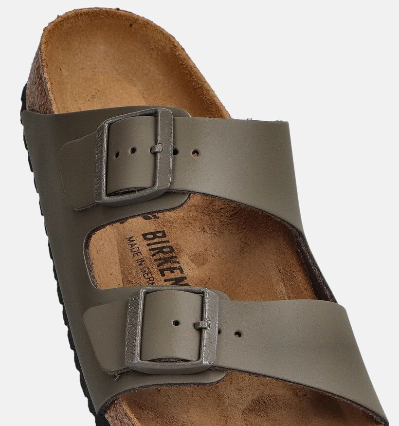 Birkenstock Arizona Nu-pieds en Vert kaki pour hommes (368539)