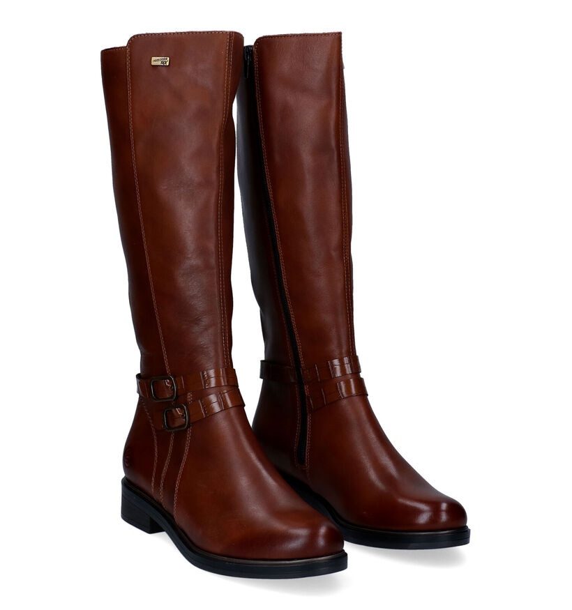 Remonte Bottes hautes en Cognac en cuir (298061)