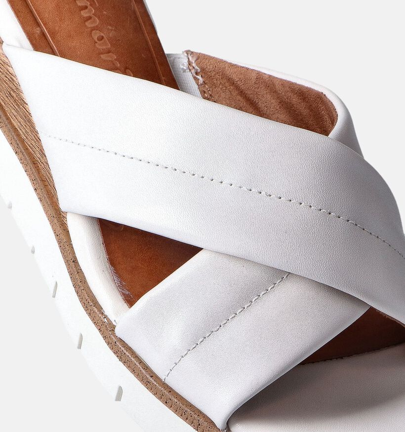 Tamaris Witte Slippers met sleehak voor dames (354343)