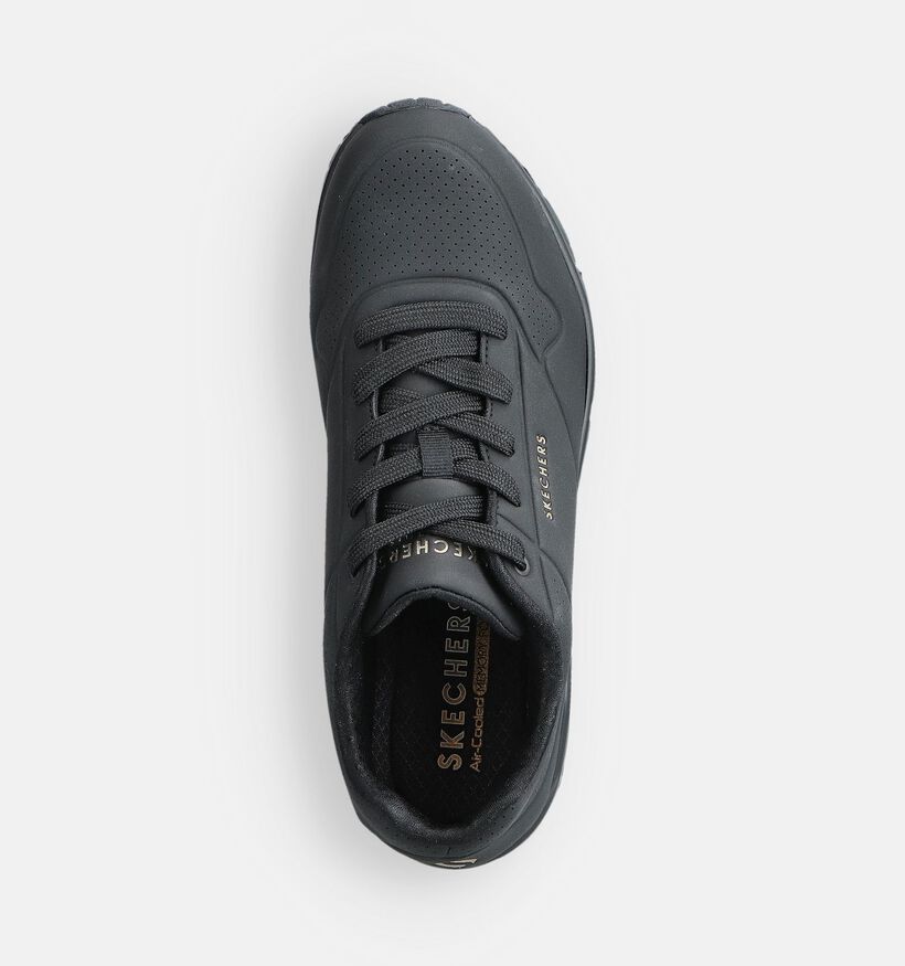 Skechers Uno Stand On Air Zwarte Sneakers voor dames (375621) - geschikt voor steunzolen
