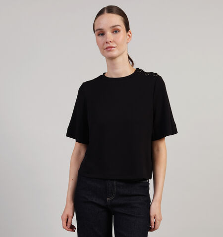 Vero Moda T-shirts Zwart/Beige/Rood