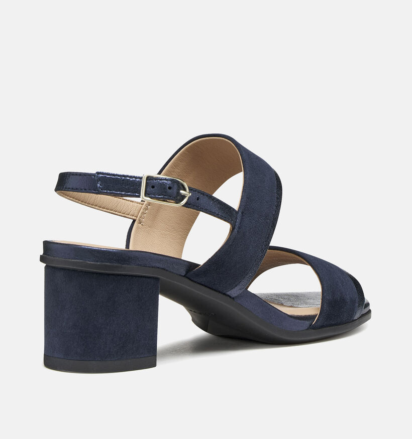 Geox Aurely Donkerblauwe Sandalen op hak voor dames (368198)