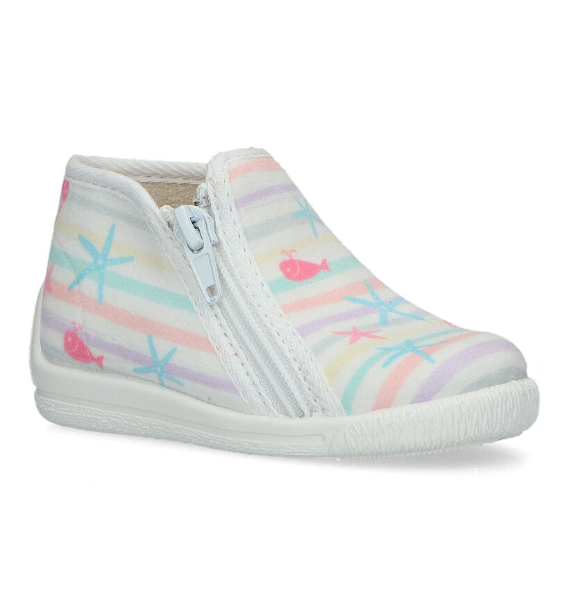 Bellamy Genial Pantoufles en Blanc pour filles (325273)