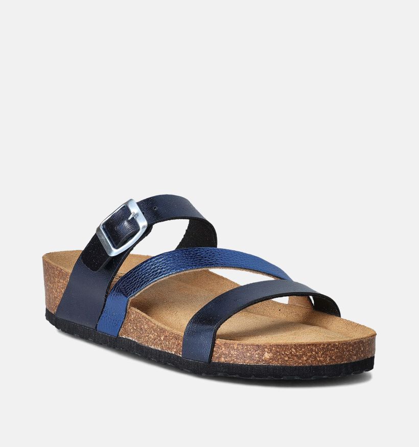Bio Dream Nu-pieds compensées en Bleu foncé pour femmes (358070)