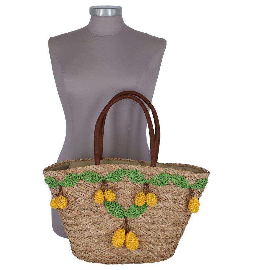 Gele Strandtas Pia Rossini Limonetta Basket in stof (248570)