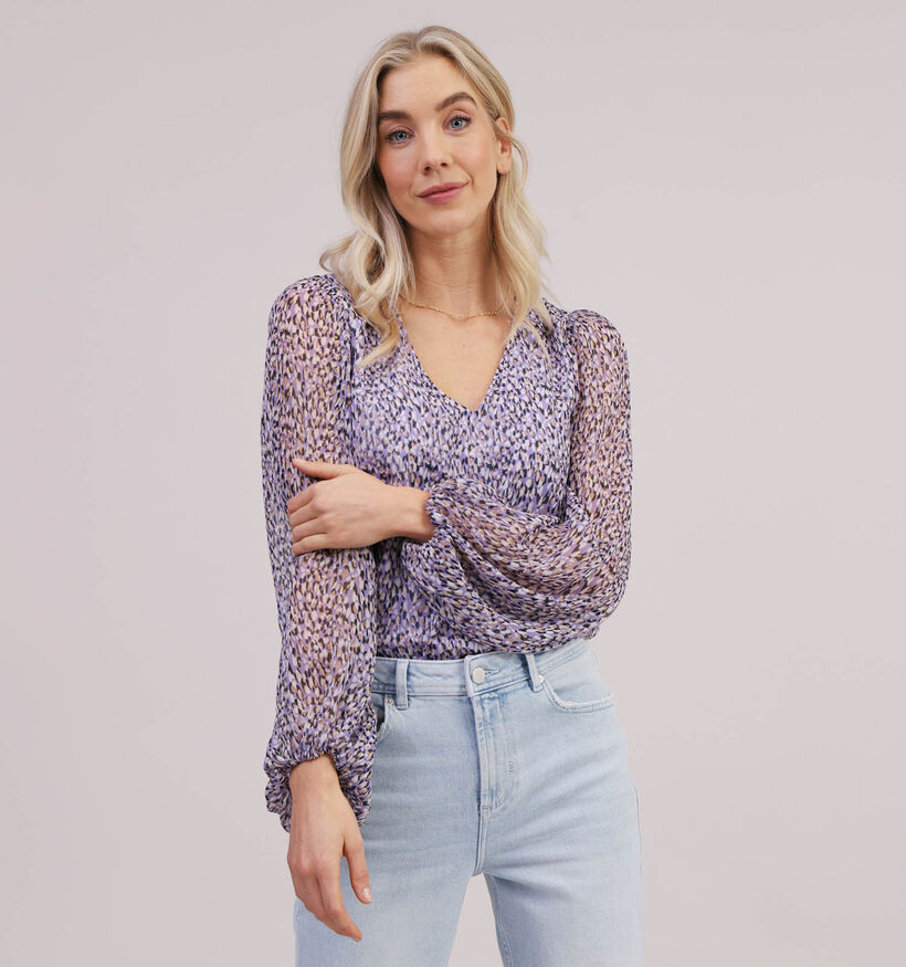 Vila Falia Blouse avec manches bouffantes en Violet pour femmes (323689)