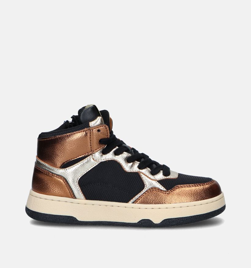 Milo & Mila Bronzen Hoge sneakers voor meisjes (346943) - geschikt voor steunzolen