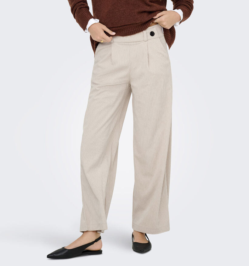 JDY Geggo Cord  Pantalon classique en Beige pour femmes (359939)