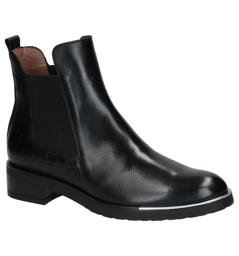 Wonders Zwarte Chelsea Boots in leer (259727)