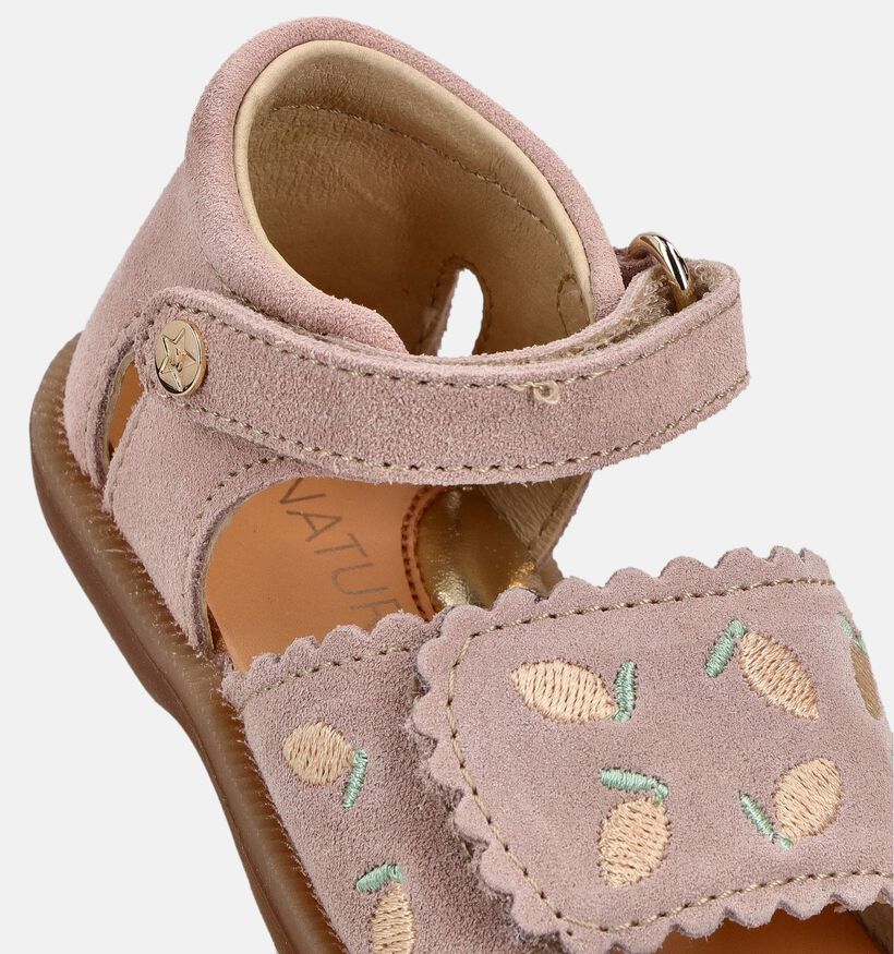 Naturino Maya Embroidery Lemons Lichtpaarse Babysandalen voor meisjes (371573)