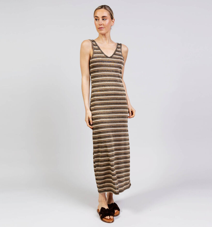 JDY Hallo Life V-Neck Donkerbruine Lange Jurk voor dames (375090)