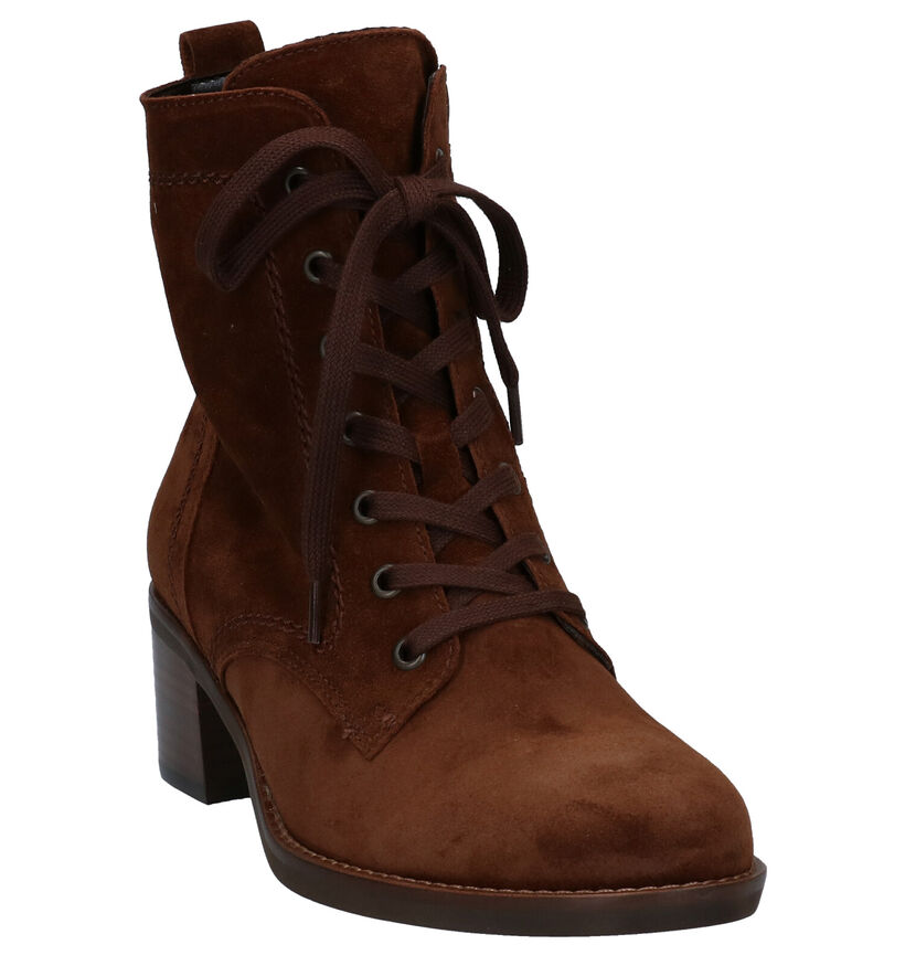 Gabor Best Fitting Cognac Veterlaarsjes in nubuck (282382)