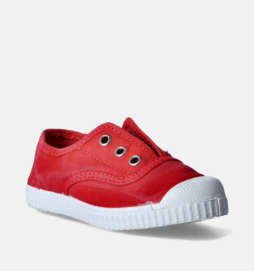 Cienta Rode Slip-ons voor jongens, meisjes (355499) - geschikt voor steunzolen